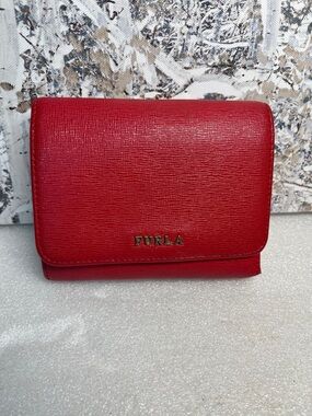 Furla Red Trifold Wallet Wear